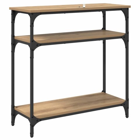 KONSOLA Z PÓŁKĄ DĄB RZEMIEŚLNICZY 75X29X75CM