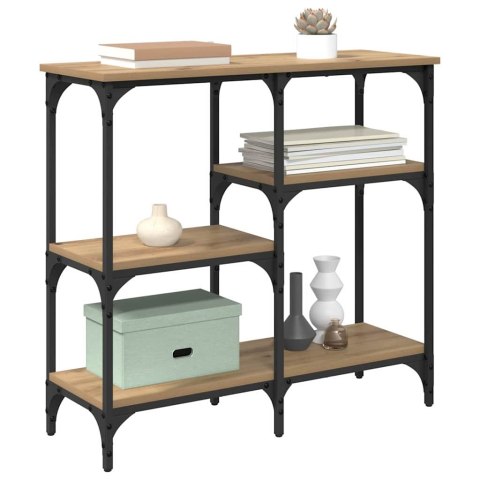 KONSOLA Z PÓŁKĄ DĄB RZEMIEŚLNICZY 80X29X75CM