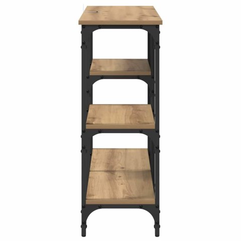 KONSOLA Z PÓŁKĄ DĄB RZEMIEŚLNICZY 80X29X75CM