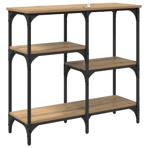 KONSOLA Z PÓŁKĄ DĄB RZEMIEŚLNICZY 80X29X75CM