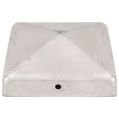 ZATYCZKI NA SŁUPKI 6 SZT. GALWANIZOWANY METAL 91X91MM