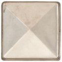 VidaXL Zatyczki na słupki, piramidki, 6 szt., stal nierdzewna, 71x71 mm