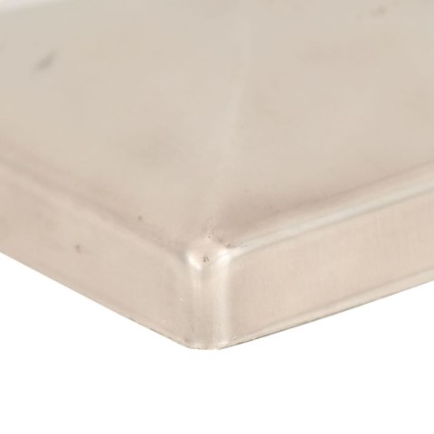 VidaXL Zatyczki na słupki, piramidki, 6 szt., stal nierdzewna, 71x71 mm
