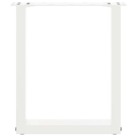 NOGI DO STOLIKA KAWOWEGO W KSZTAŁCIE LITERY U 2 SZT. BIAŁE 28X(42-43)CM STAL