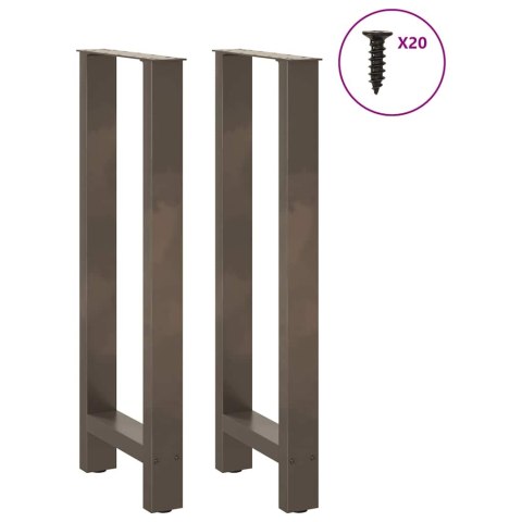 NOGI DO STOŁU BAROWEGO NATURALNA STAL 2 SZT. 40X(100-101)CM STAL