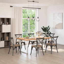 NOGI DO STOŁU JADALNEGO W KSZTAŁCIE LITERY U 2 SZT. BIAŁE 90X(72-73)CM STAL