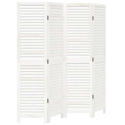 PARAWAN POKOJOWY 4-PANELOWY BIAŁY LITE DREWNO PAULOWNI