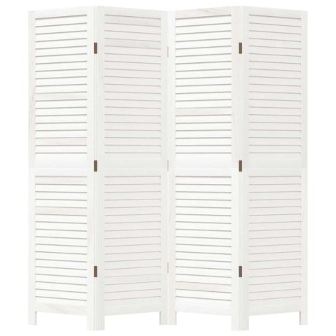 PARAWAN POKOJOWY 4-PANELOWY BIAŁY LITE DREWNO PAULOWNI