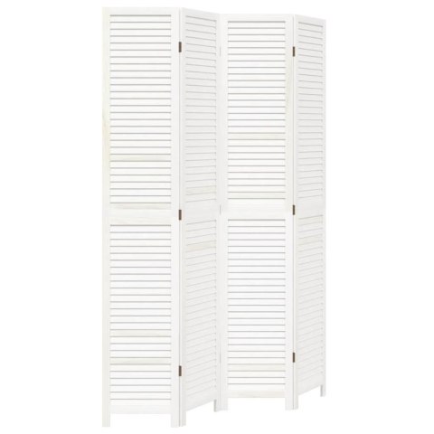 PARAWAN POKOJOWY 4-PANELOWY BIAŁY LITE DREWNO PAULOWNI