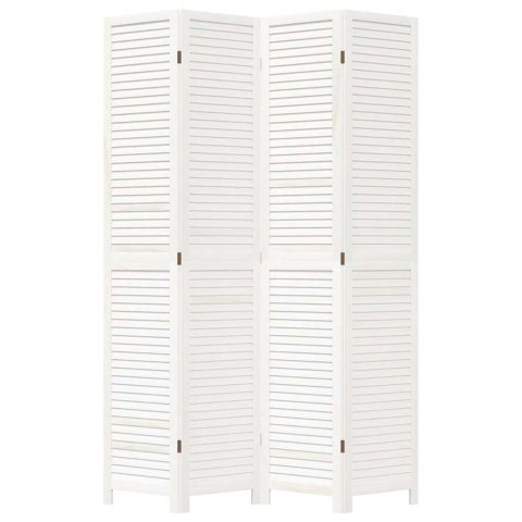 PARAWAN POKOJOWY 4-PANELOWY BIAŁY LITE DREWNO PAULOWNI