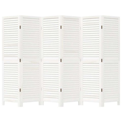 PARAWAN POKOJOWY 6-PANELOWY BIAŁY LITE DREWNO PAULOWNI