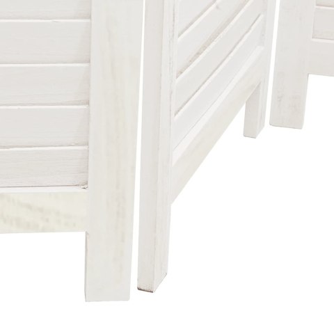 PARAWAN POKOJOWY 6-PANELOWY BIAŁY LITE DREWNO PAULOWNI