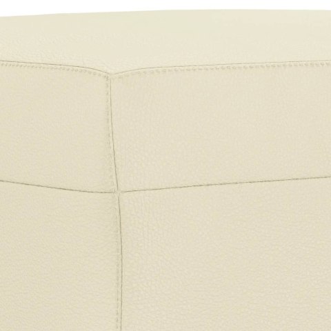 VidaXL 4-osobowa sofa z poduszkami, kremowa, sztuczna skóra