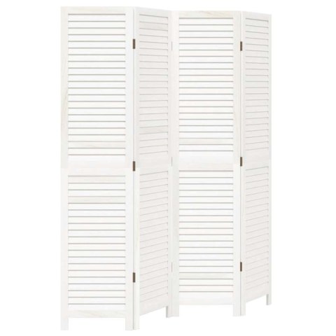 PARAWAN POKOJOWY 4-PANELOWY BIAŁY LITE DREWNO PAULOWNI