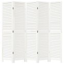 PARAWAN POKOJOWY 5-PANELOWY BIAŁY LITE DREWNO PAULOWNI
