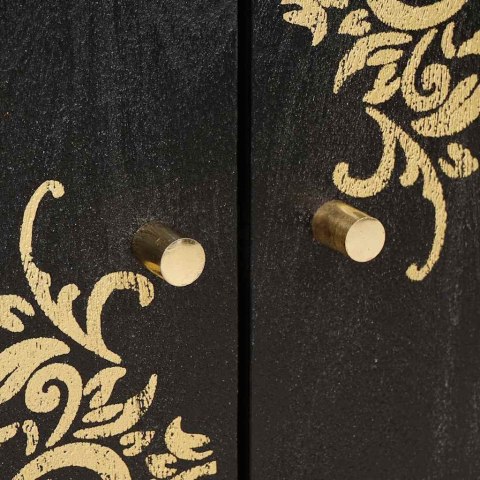 ZESTAW SZAFEK ŁAZIENKOWYCH 3 SZT. CZARNY 180X33X75CM