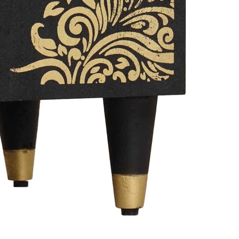 ZESTAW SZAFEK ŁAZIENKOWYCH 4 SZT. CZARNY DREWNO Z MANGO