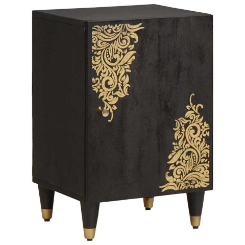 Zestaw Szafek Łazienkowych 5 pcs Czarny Drewno z mango