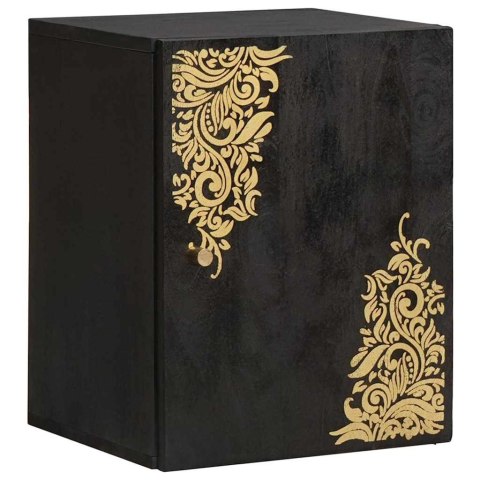 Zestaw Szafek Łazienkowych 5 pcs Czarny Drewno z mango