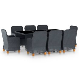 9-CZ. ZESTAW MEBLI OGRODOWYCH PODUSZKI RATTAN PE CIEMNOSZARY