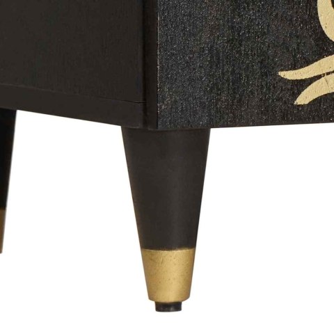 BUFET CZARNY 60X33X75CM DREWNO Z MANGO