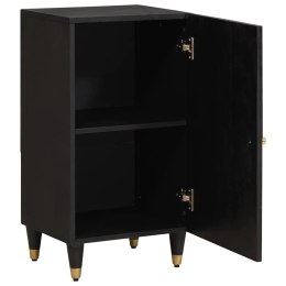 BUFET Z PÓŁKĄ Z DRZWIAMI CZARNY 40X33X75CM DREWNO Z MANGO