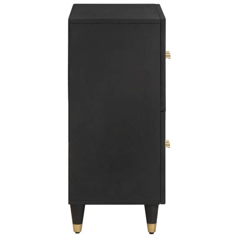 BUFET Z PÓŁKĄ Z DRZWIAMI CZARNY 60X33X75CM DREWNO Z MANGO