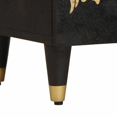 BUFET Z SZUFLADĄ Z PÓŁKĄ CZARNY 40X33X75CM DREWNO Z MANGO