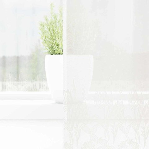 FIRANKA KORONKOWA Z ZASŁONAMI BIAŁY 200X200CM POLIESTER