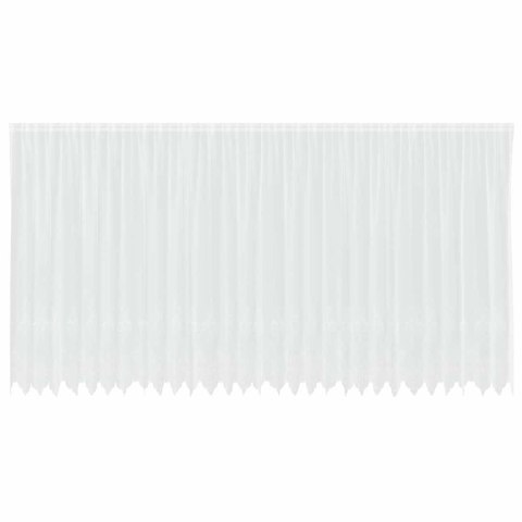 FIRANKA KORONKOWA Z ZASŁONAMI BIAŁY 750X240CM POLIESTER