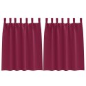 VidaXL Firany blackout z kółkami 2 pcs Czerwone wino 140 x 140 cm