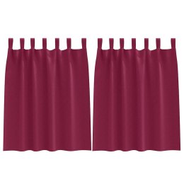 VidaXL Firany blackout z kółkami 2 pcs Czerwone wino 140 x 140 cm