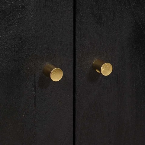 SZAFKA Z SZUFLADĄ CZARNY 60X33X100CM DREWNO Z MANGO