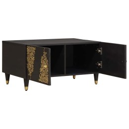 VidaXL Stolik kawowy Czarny 80 x 50 x 40 cm Drewno z mango