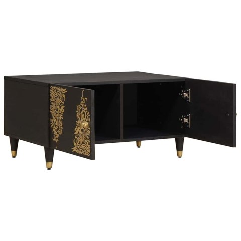 STOLIK KAWOWY CZARNY 80X50X40CM DREWNO Z MANGO