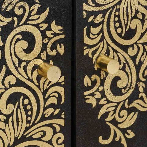 STOLIK KAWOWY CZARNY 80X50X40CM DREWNO Z MANGO