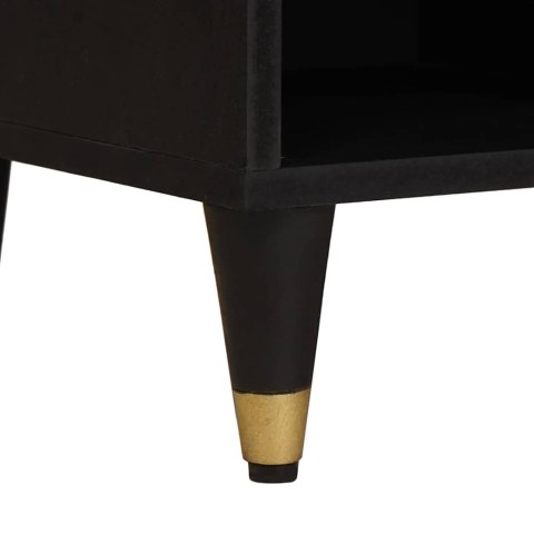 SZAFKA POD TELEWIZOR CZARNY 100X33X46CM DREWNO Z MANGO