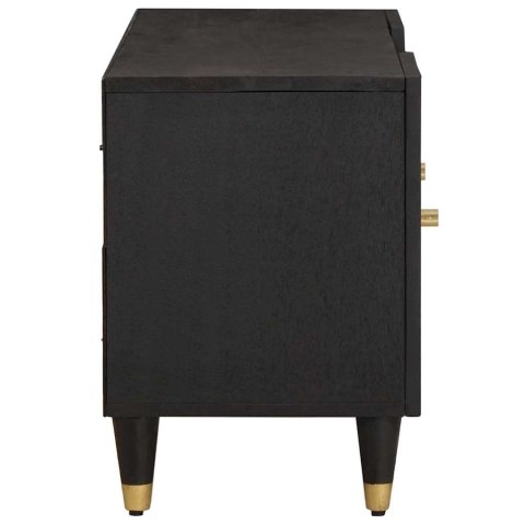 SZAFKA POD TELEWIZOR CZARNY 105X33X46CM DREWNO Z MANGO