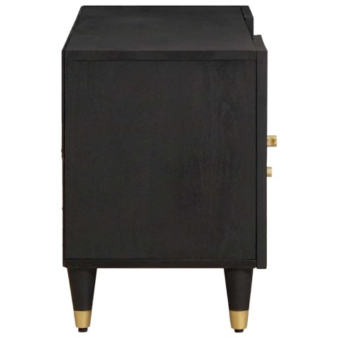 SZAFKA POD TELEWIZOR CZARNY 105X33X46CM DREWNO Z MANGO