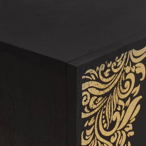 SZAFKA POD TELEWIZOR CZARNY 105X33X46CM DREWNO Z MANGO