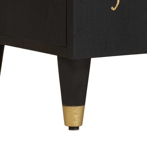 SZAFKA POD TELEWIZOR CZARNY 105X33X46CM DREWNO Z MANGO