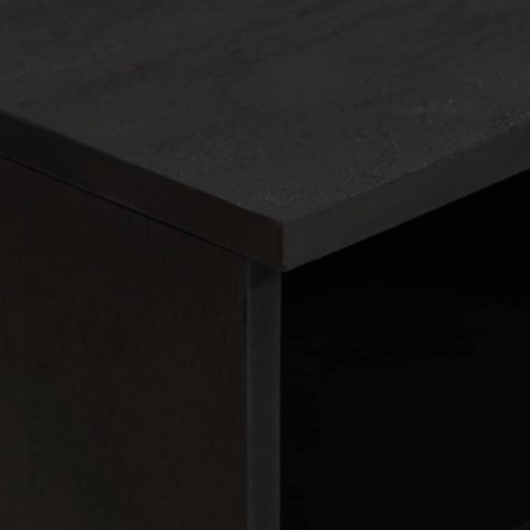 SZAFKA POD TELEWIZOR CZARNY 70X33X46CM DREWNO Z MANGO