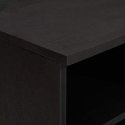 SZAFKA POD TELEWIZOR CZARNY 80X33X46CM DREWNO Z MANGO