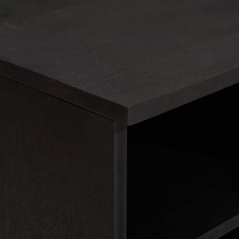 SZAFKA POD TELEWIZOR CZARNY 80X33X46CM DREWNO Z MANGO