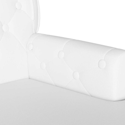 FOTEL CHESTERFIELD BIAŁY 119.5X64.5X75CM SKÓRA EKOLOGICZNA