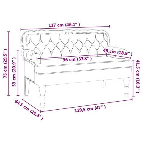 FOTEL CHESTERFIELD CZARNY 119.5X64.5X75CM