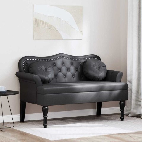 FOTEL CHESTERFIELD CZARNY 120,5X65X75CM SKÓRA EKOLOGICZNA