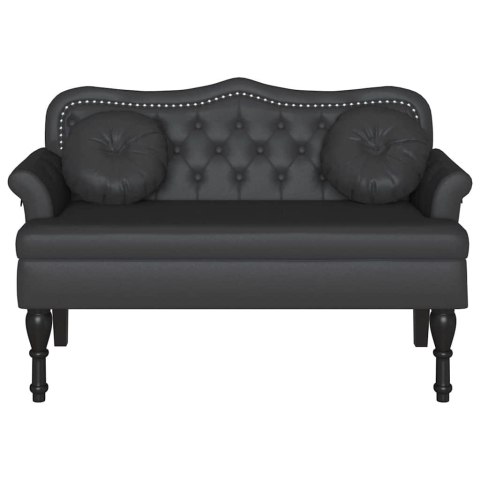 FOTEL CHESTERFIELD CZARNY 120,5X65X75CM SKÓRA EKOLOGICZNA