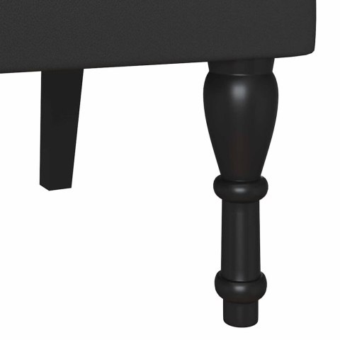 FOTEL CHESTERFIELD CZARNY 120,5X65X75CM SKÓRA EKOLOGICZNA