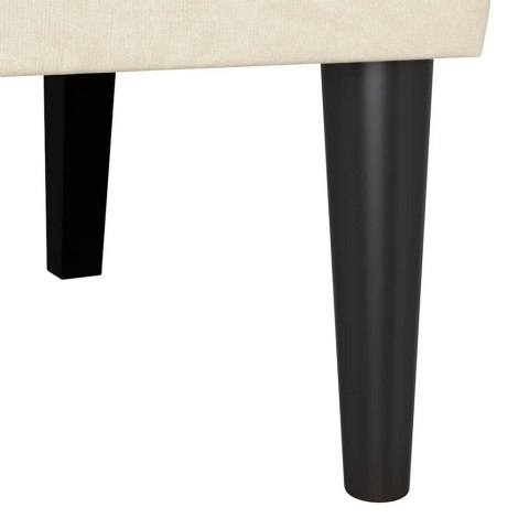 FOTEL CHESTERFIELD KREMOWY 112X65.5X75CM AKSAMIT